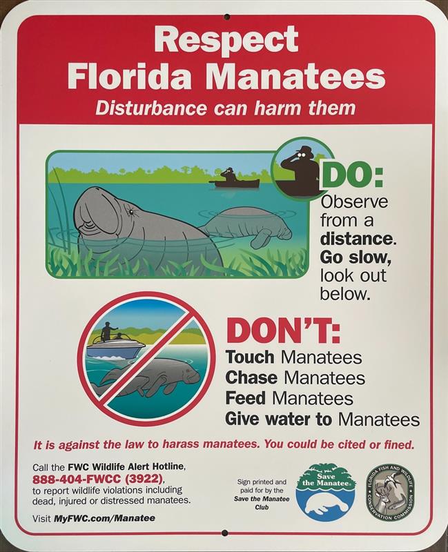 Sign - FWC Manatee Manners