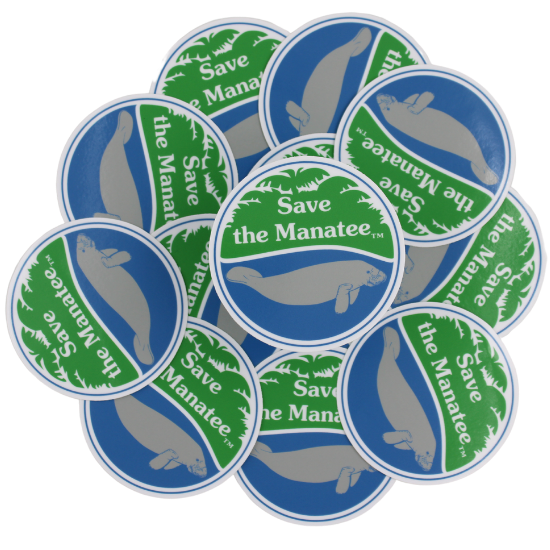 Save the Manatee Logo Vinyl Sticker
