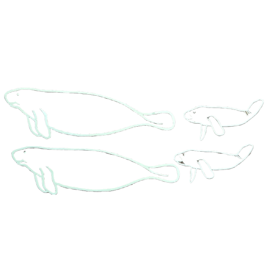 Manatee Family Car Decal Set