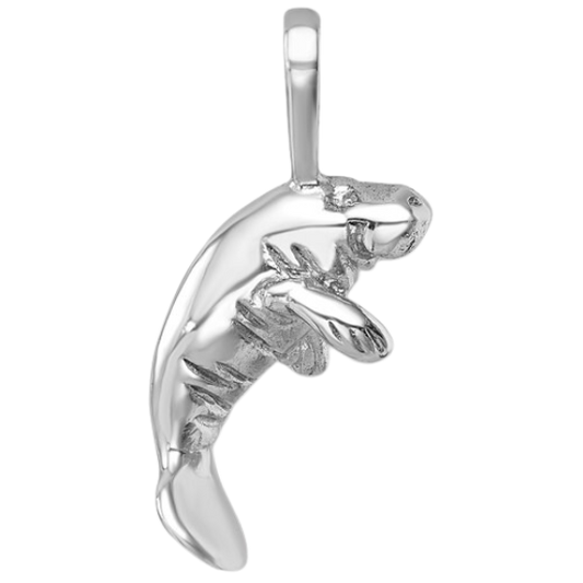 Small Sterling Silver Manatee Necklace