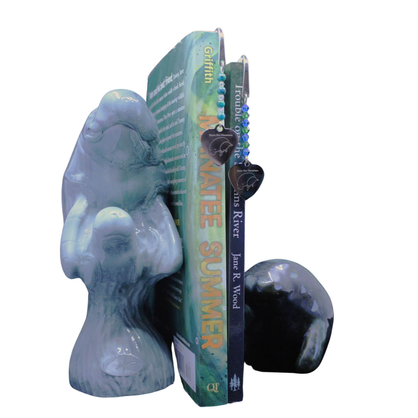 Manatee Metal Dangle Bookmark