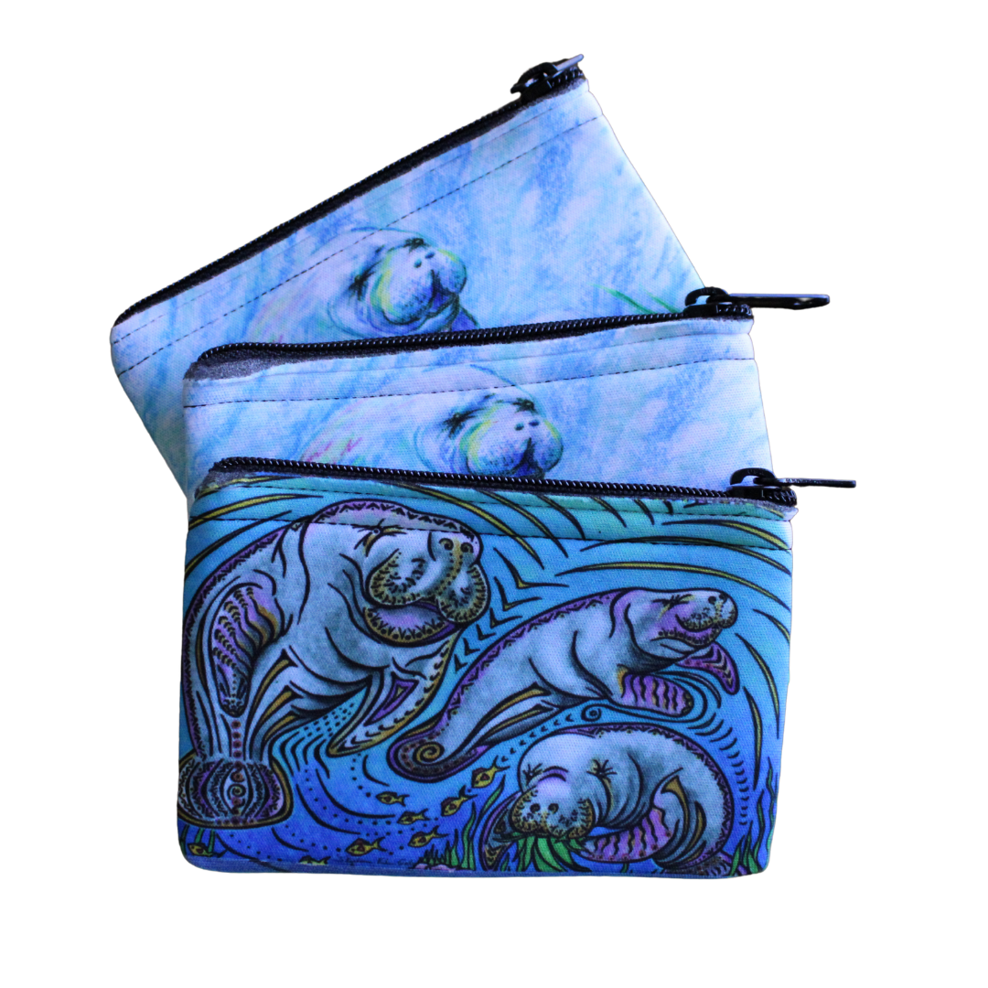 (Damaged) Manatee Neoprene Zipper Pouch