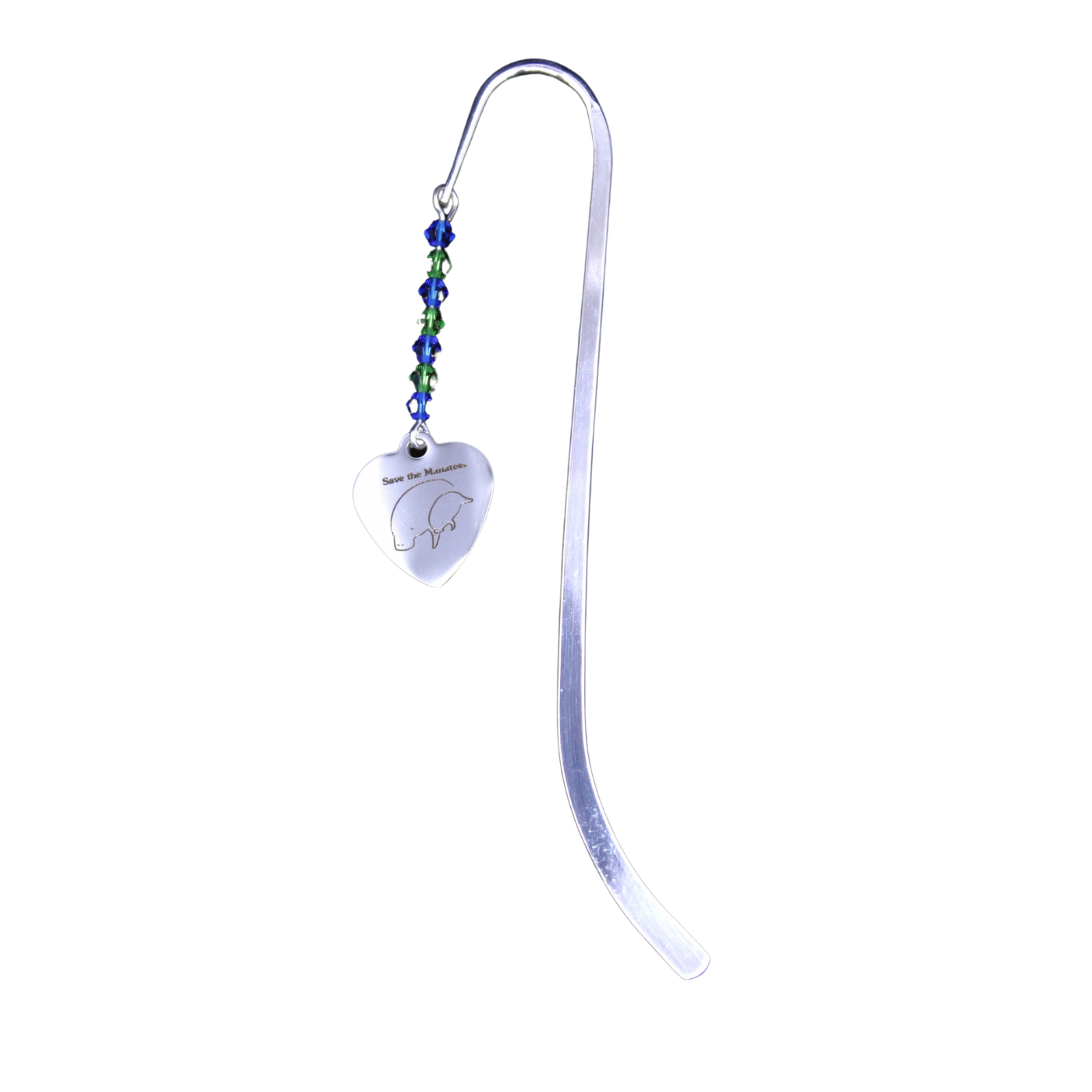 Manatee Metal Dangle Bookmark