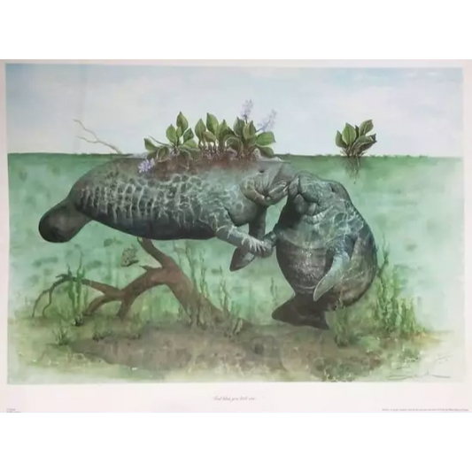 "God Bless You Little One..." Manatee Print