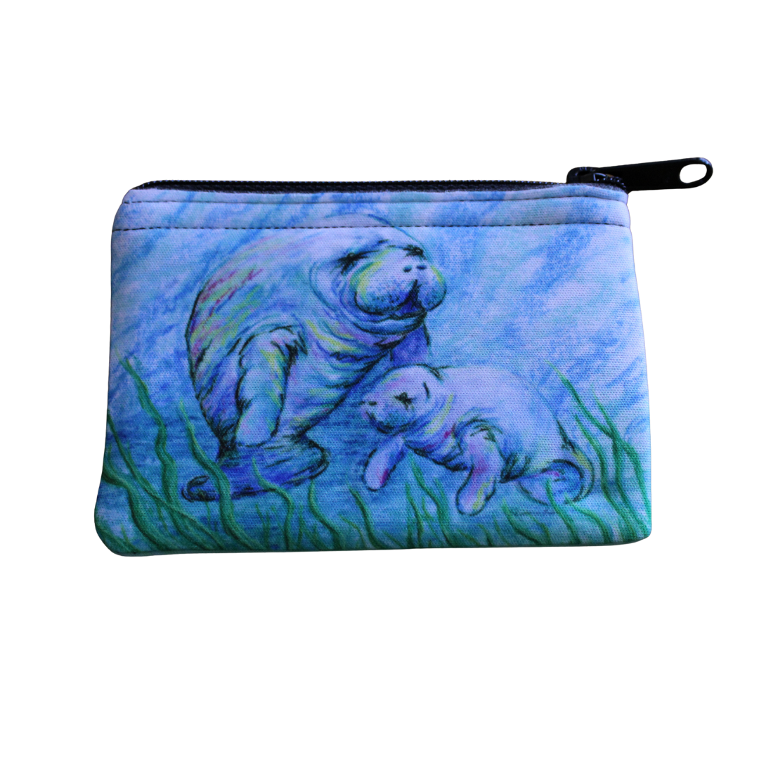 (Damaged) Manatee Neoprene Zipper Pouch
