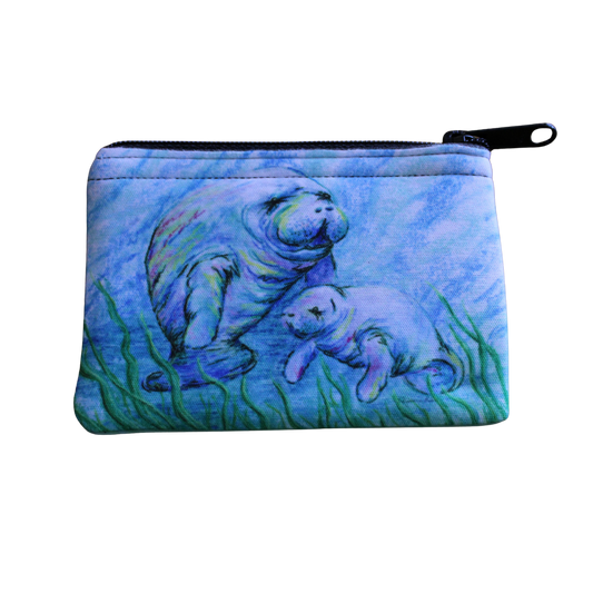 (Damaged) Manatee Neoprene Zipper Pouch