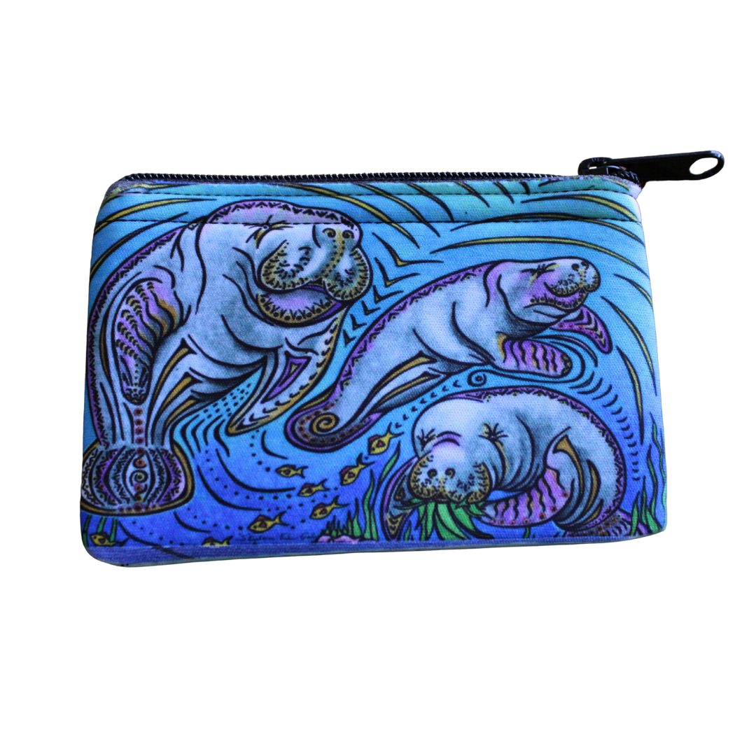 (Damaged) Manatee Neoprene Zipper Pouch