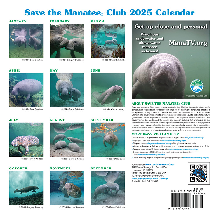 Manatee Calendar 2025
