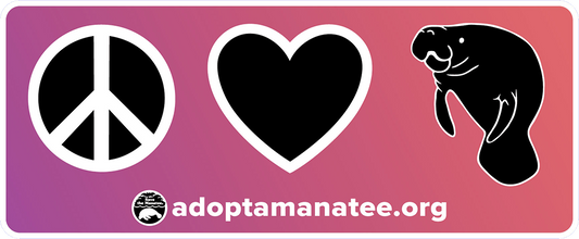 Decal - Peace Love Manatees (2024)