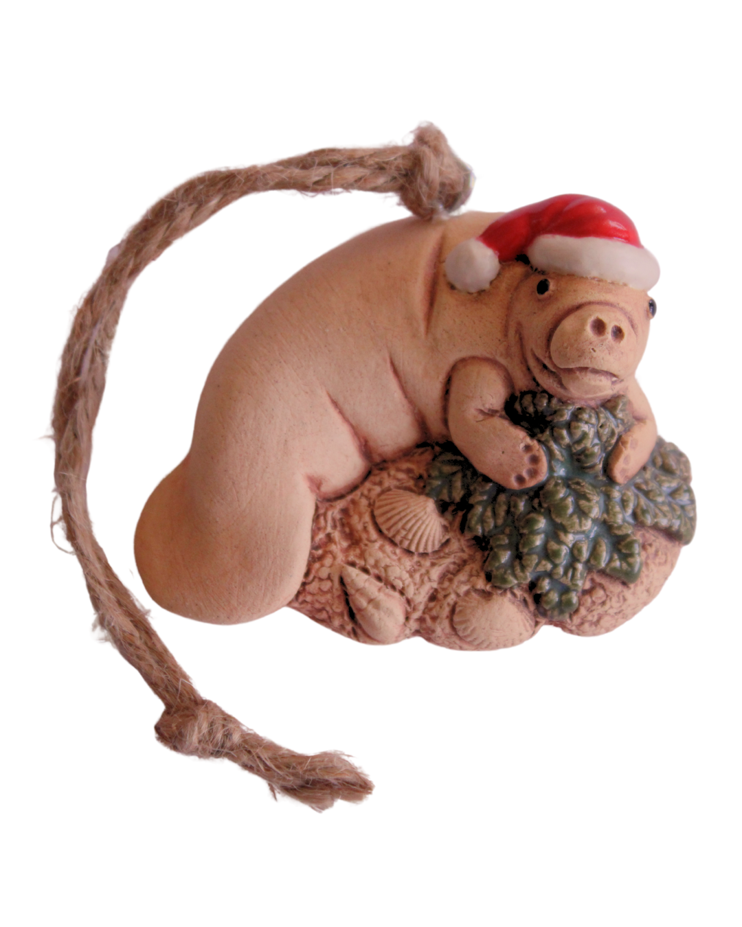 Benefit - 2025 Holiday - Handmade Santa Manatee Ornament