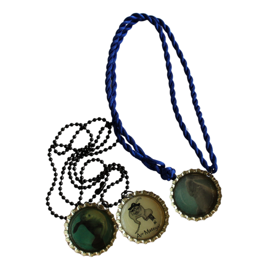 (Final Sale) Manatee Bottle-Cap Necklace Set