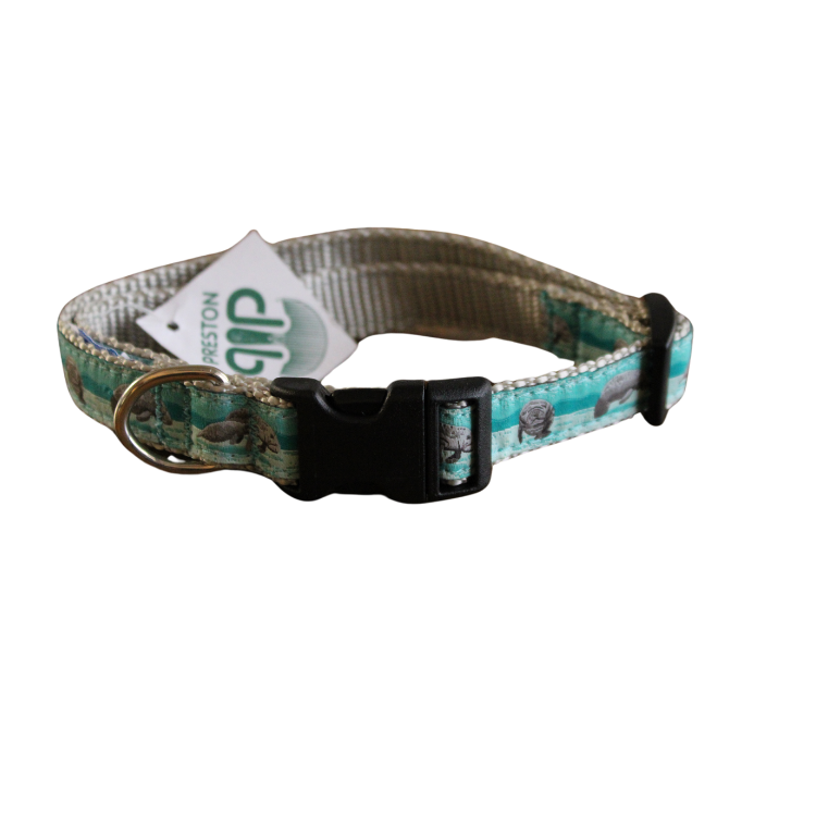 (Final Sale) Manatee-Print Dog Collar