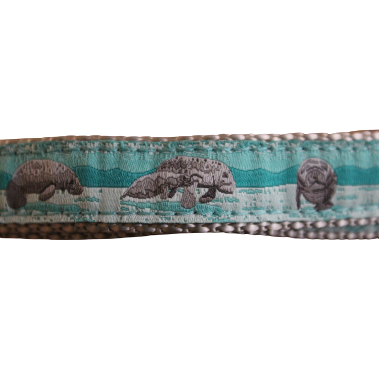(Final Sale) Manatee-Print Dog Collar