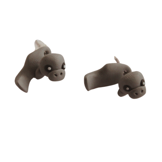 (Final Sale) Manatee Clay Earrings