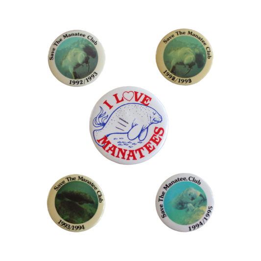 (Final Sale) Save the Manatee 90's Button Pin Bundle