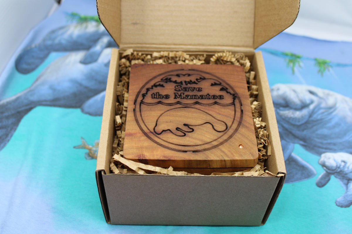 Save the Manatee® Wooden Coaster Set