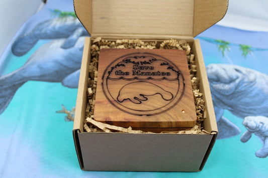 Save the Manatee® Wooden Coaster Set