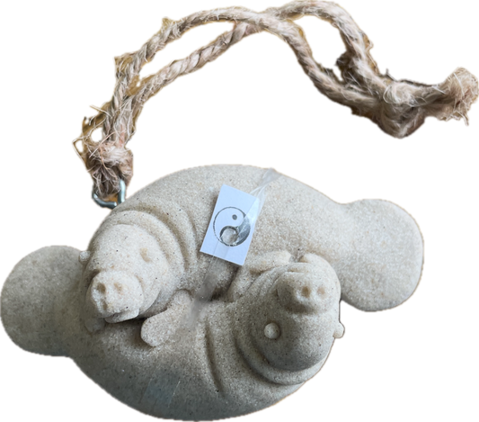 Yin Yang Manatee Ornament
