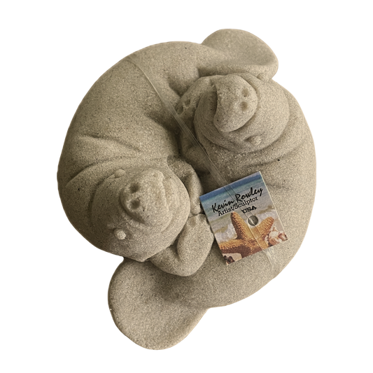 Yin Yang Manatee Sculpture