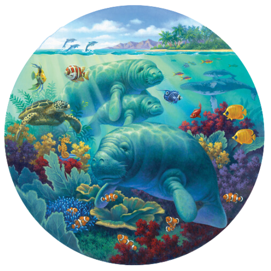 500 Piece Manatee Beach Puzzle