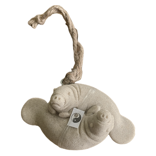 Yin Yang Manatee Ornament