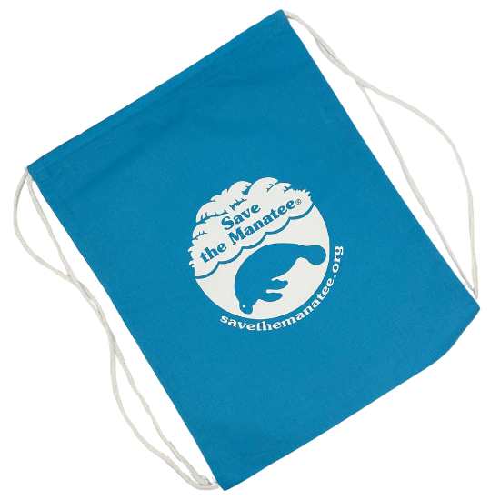 (Damaged) Save The Manatee Logo Drawstring Bag – Manatees R Us By Save ...