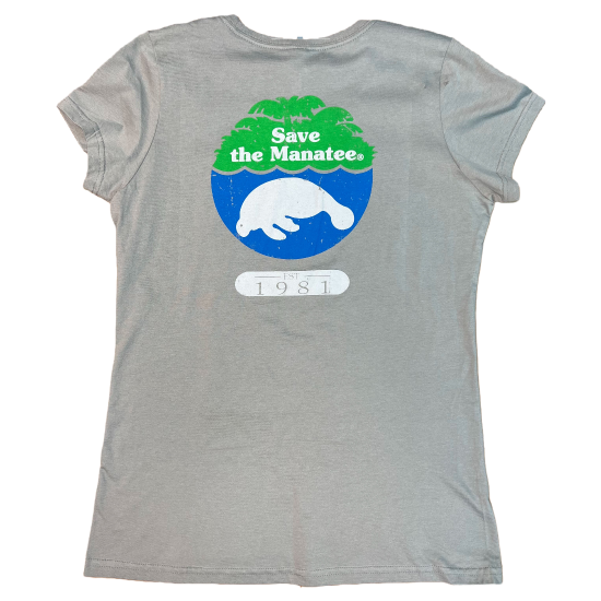 (Final Sale) Save the Manatee Florida Ladies T-Shirt