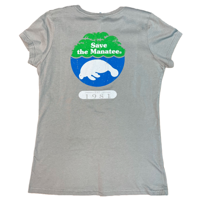 (Final Sale) Save the Manatee Florida Ladies T-Shirt