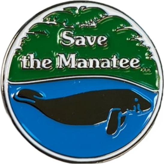 Save the Manatee Enamel Pin